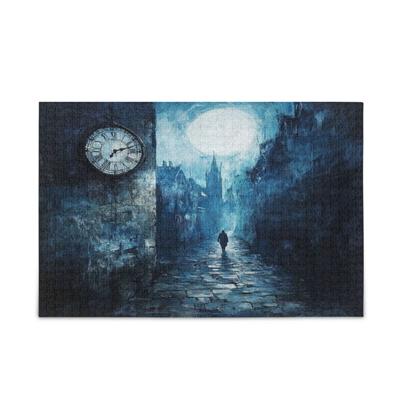 WOBOGO Lonely Back Pattern Puzzle Challenge 1000 Piece Jigsaw Suitable for Game Night Finished Size 29.5 x 19.7in