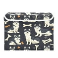 thumbnail image 1 of WOBOGO Lovely Husky Large Collapsible Storage Box Flip Lid Fabric Decorative Organizer Container Basket with Handles 16.5×12.6×11.8in, 1 of 7