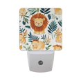 thumbnail image 1 of WOBOGO Lovely Lion LED Night Light 2 Pcs Set 0.5 Watt Wall Plug in Dusk to Dawn Automatic Switch Soft White Light, 1 of 7
