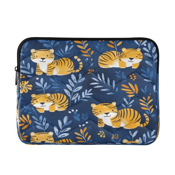 WOBOGO Lovely Tiger Laptop Sleeve 13.4 inch Lightweight Zipper Design Soft Padded Protection Against Scratches and Impacts