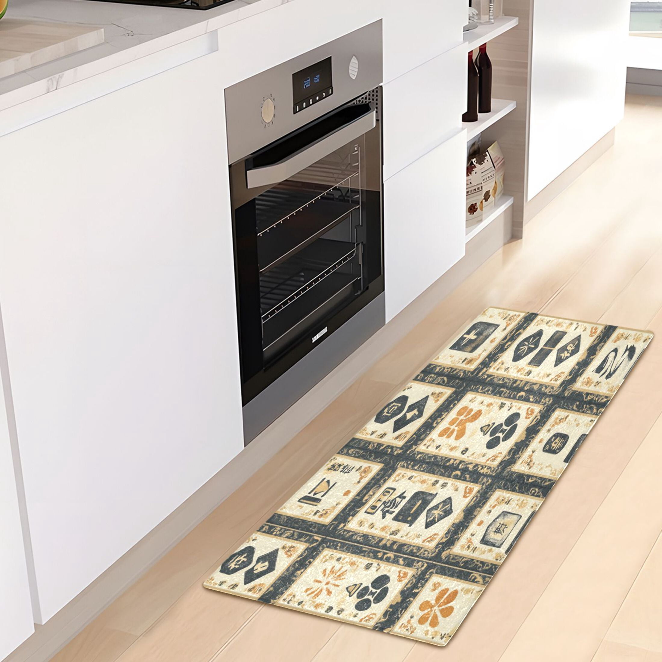 WOBOGO Mahjong Background Carpet 39x20in Kitchen Bathroom Plush Absorbent Non-Slip Floor Mat