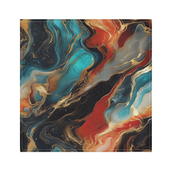 WOBOGO Marble Gilt Pattern Cloth Napkins 1 Piece Soft Elegant Touch Durable Absorbent Quick Drying for Elegant Dining