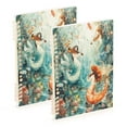 thumbnail image 1 of WOBOGO Mermaid Plays Music Notebook College Horizontal Grid Paper Ink Spill Resistant Water Resistant Cover 8.3x5.7x0.4in, 1 of 8