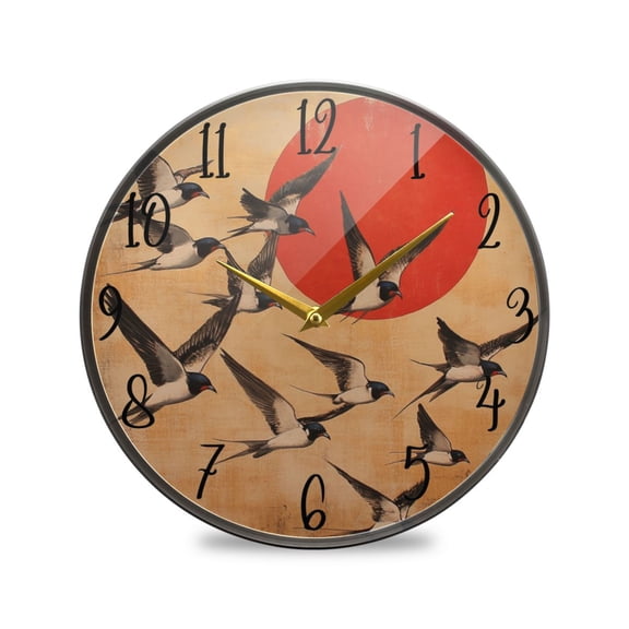 WOBOGO Millennium Of The Goose Acrylic Wall Clock Battery Operated 9.5in Silent No Tick Bedroom Living Room Office Classroom Decoration