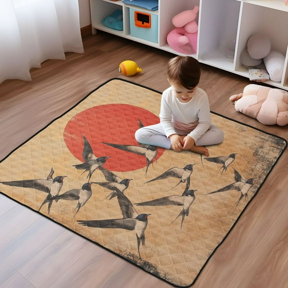 WOBOGO Millennium Of The Goose Baby Playmats Extra Large Waterproof Rollable Activity Pads for Toddlers 5050inch