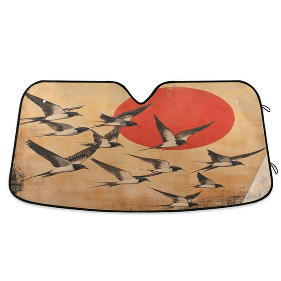 WOBOGO Millennium Of The Goose Car Windshield Sunshades Autopilot Lightweight Accordion Sun Visor 57×31.5in