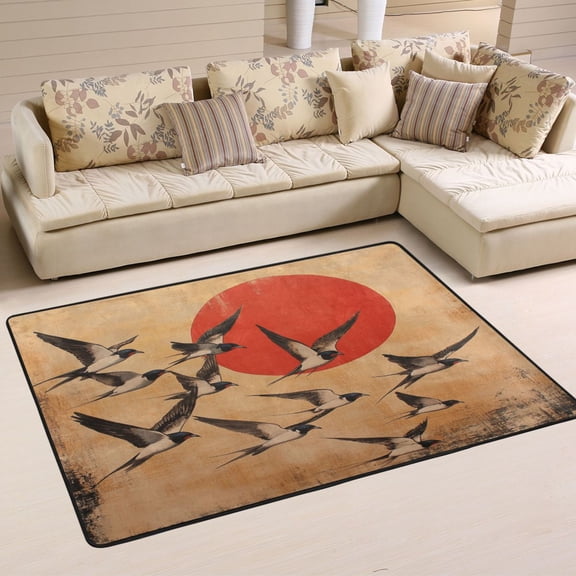 WOBOGO Millennium Of The Goose Carpet Non-Slip Rugs Soft Doormat 36×24in Living Dining Room Bedroom Decorative
