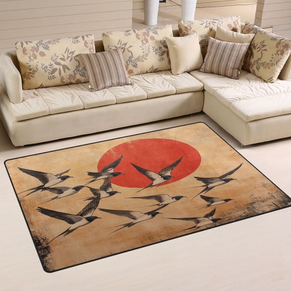 WOBOGO Millennium Of The Goose Carpet Non-Slip Rugs Soft Doormat 60×39in Living Dining Room Bedroom Decorative