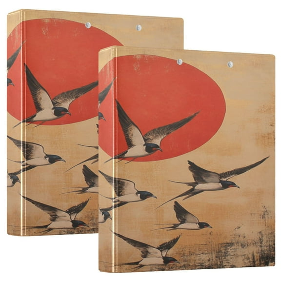 WOBOGO Millennium Of The Goose File Folders Extra Large Capacity to Hold 200 Sheets of Documents Hard Shell Ring Binder for School Home Office