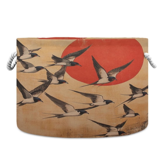 WOBOGO Millennium Of The Goose Toy Storage Basket 2014in Canvas Laundry Hamper for Living Room Kids Room Bathroom Organizer