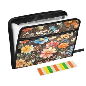 WOBOGO Moebius Flowers Pattern Expanding File Folder Letter Size Accordion Filing Organizer 13 Pocket Separate Organ Pocket