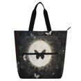 thumbnail image 1 of WOBOGO Moonlight Butterfly Tote Bag for Students Birthday Gifts for Book Lovers Can be Used for Piano Lesson Pack Field Trips, 1 of 7