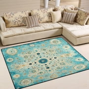 WOBOGO Moroccan Style Pattern Carpet Non-Slip Rugs Soft Doormat 63 48in Living Dining Room Bedroom Decorative