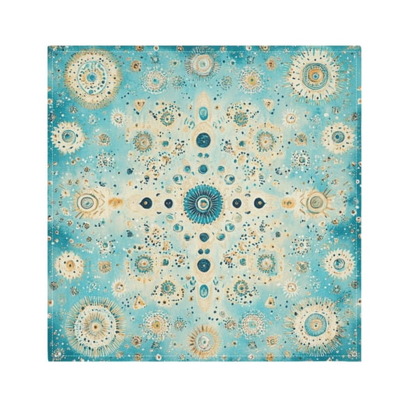 WOBOGO Moroccan Style Pattern Cloth Napkins 1 Piece Soft Elegant Touch Durable Absorbent Quick Drying for Elegant Dining