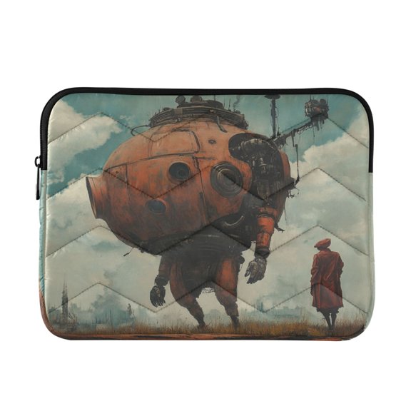 WOBOGO Moving Machine Head Laptop Sleeve 13.4 inch Lightweight Zipper Design Soft Padded Protection Against Scratches and Impacts