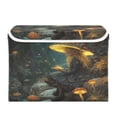 thumbnail image 1 of WOBOGO Mushroom Lass Large Collapsible Storage Box Flip Lid Fabric Decorative Organizer Container Basket with Handles 16.5×12.6×11.8in, 1 of 7