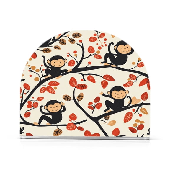 WOBOGO Naughty Monkey Clear Acrylic Napkin Holder Kitchen Tissue Face Towel Cocktail Rack Bar Restaurant Dinner Paper Dispenser