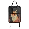 thumbnail image 1 of WOBOGO Night Orange Fox Backseat Car Organizer 2 PCS Footed Universal Car with Touch Screen Tablet Holder Rear Seat Protector, 1 of 7