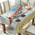 thumbnail image 1 of WOBOGO Orange Airplane Square Tablecloth 60×108in Polyester Fabric Tablecloth Washable Dust Resistant Wrinkle Resistant, 1 of 9