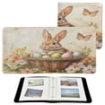 thumbnail image 1 of WOBOGO Orange Easter Rabbit Photo Albums 20 Pages Large Capacity DIY Self-adhesive Page PU Leather Cover for Family Wedding Anniversary Baby Vacation Photos 24×11.8in, 1 of 9