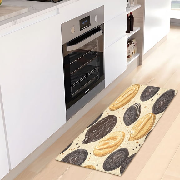 WOBOGO Oreo Cookies Carpet 39x20in Kitchen Bathroom Plush Absorbent Non-Slip Floor Mat