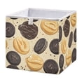 thumbnail image 1 of WOBOGO Oreo Cookies Storage Basket Foldable Easy to Clean Durable with Hollow Support Plate with Handle 11.02×11.02×11.02 in, 1 of 8