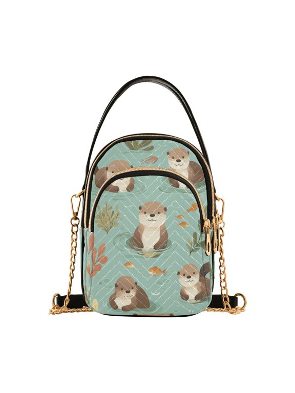 Otter Fish Seaweed Ladies Chain Shoulder Bag Fashion Designer Handbag Versatile Classic Style