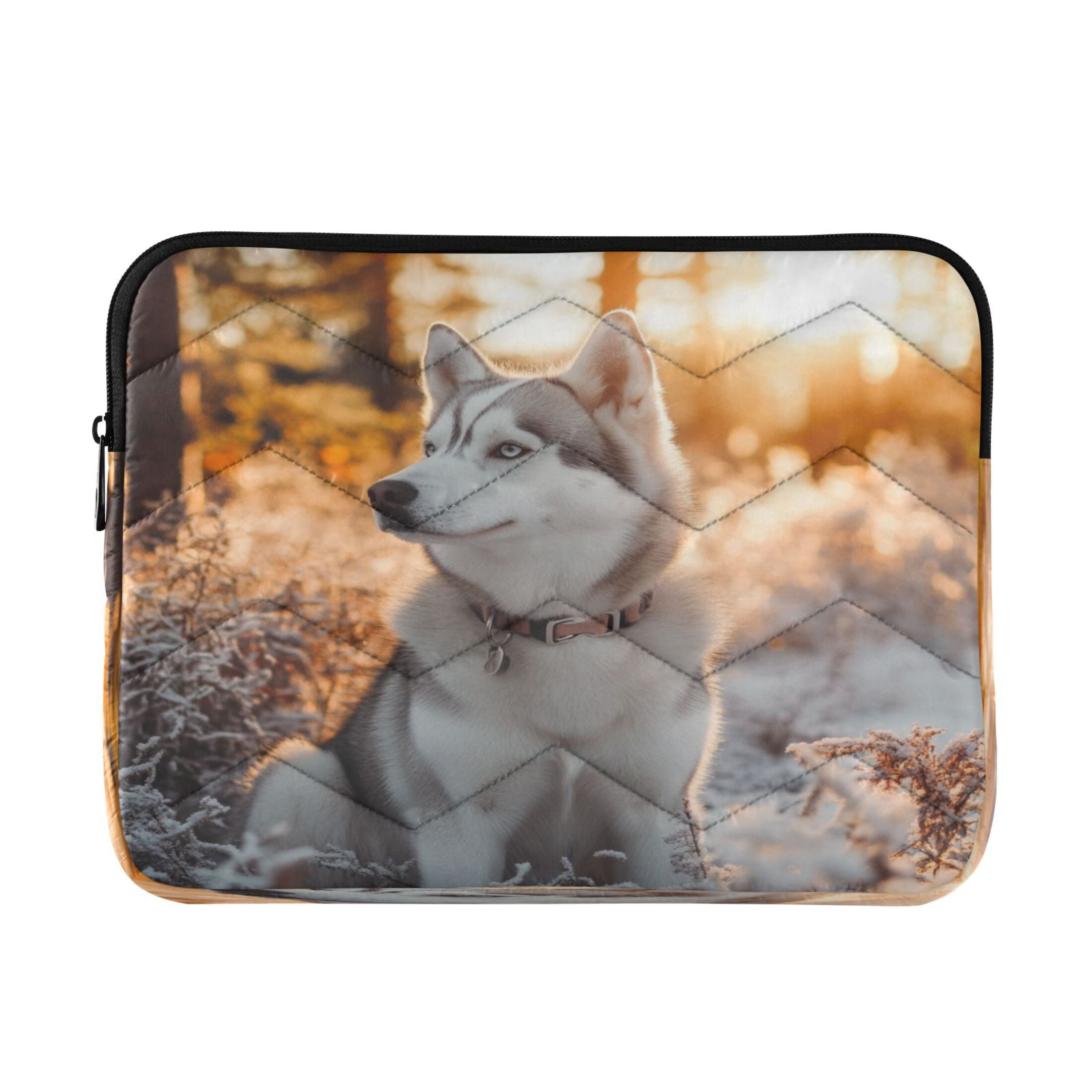 WOBOGO Outdoor Husky Dog Laptop Sleeve 15.7 inch Lightweight Zipper ...