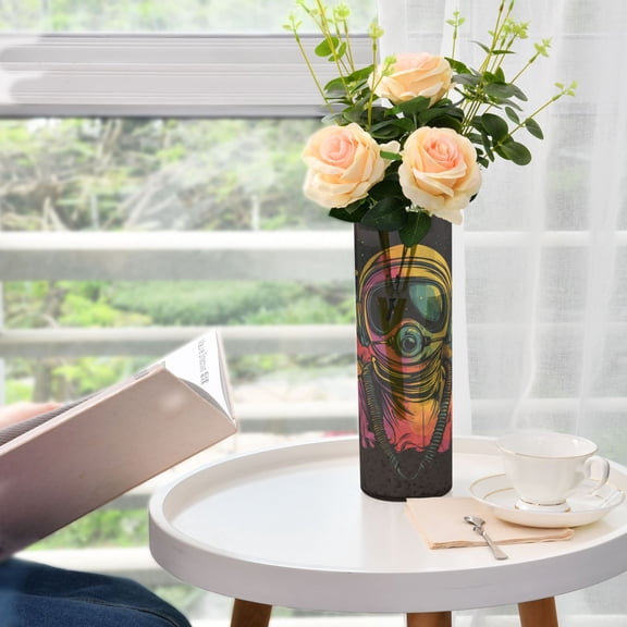 WOBOGO Outer Space Astronauts Pattern Plastic Vase Home or Wedding Decoration Centerpiece Unbreakable 11.83.9in