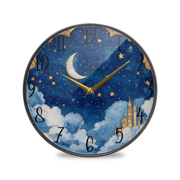 WOBOGO Palace Of Fantasy Acrylic Wall Clock Battery Operated 11.9in Silent No Tick Bedroom Living Room Office Classroom Decoration