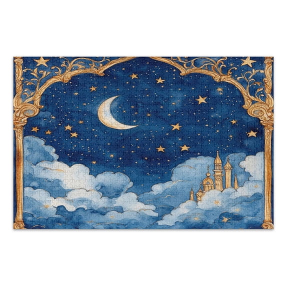 WOBOGO Palace Of Fantasy Jigsaw Puzzle Challenge 1000 Piece Jigsaw Suitable for Game Night Finished Size 29.5 x 19.7in