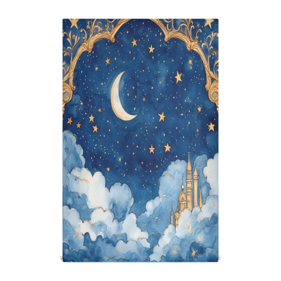 WOBOGO Palace Of Fantasy Kitchen Towel 1 Piece Large Cotton Dishcloth Premium Absorbency Set with Hanging Loop