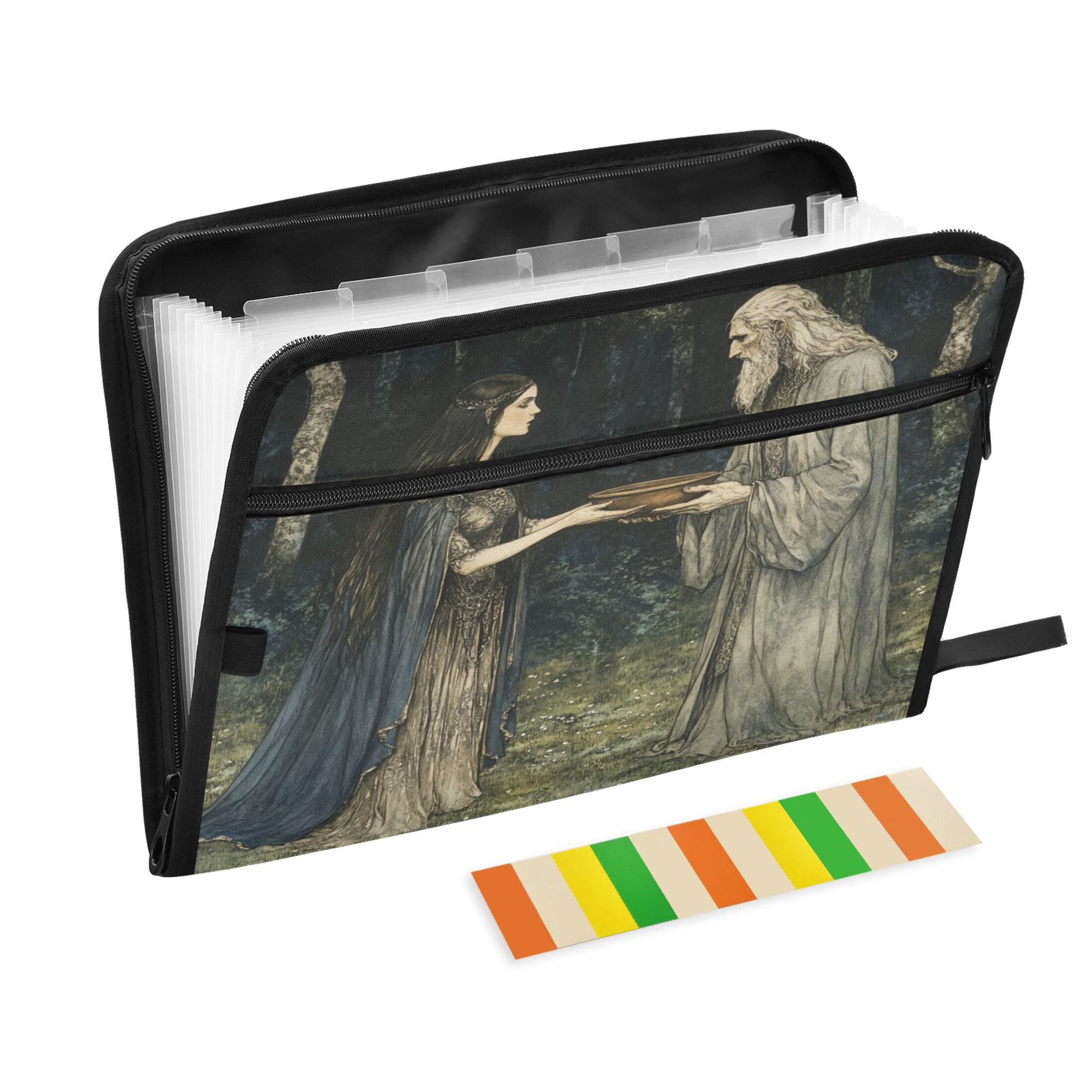WOBOGO Passing The Basin Expanding File Folder Letter Size Accordion Filing Organizer 13 Pocket Separate Organ Pocket