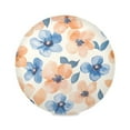 thumbnail image 1 of WOBOGO Pastel Peach and Blue Flowers Round Placemats Set of 6 Heat Resistant Washable Kitchen Table Decorations 15.4in, 1 of 7