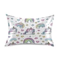 thumbnail image 1 of WOBOGO Pattern with Cute Unicorns and Rainbows Satin Pillowcase Soft Smooth Envelope Design Comfortable Bedding Essentials 20×26in, 1 of 9