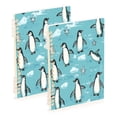 thumbnail image 1 of WOBOGO Penguin Starfish Figure Notebook College Horizontal Grid Paper Ink Spill Resistant Water Resistant Cover 8.3x5.7x0.4in, 1 of 8