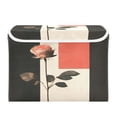 thumbnail image 1 of WOBOGO Pink Rose Large Collapsible Storage Box Flip Lid Fabric Decorative Organizer Container Basket with Handles 16.5×12.6×11.8in, 1 of 7