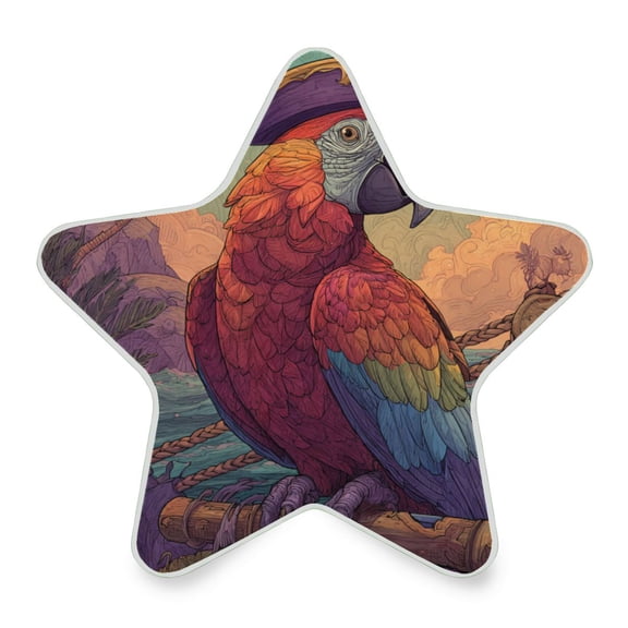WOBOGO Pirate Parrot LED Star Night Light 0.2 Watt Wall Plug Dusk to Dawn Auto Switch Adjustable Brightness Soft White Light