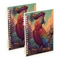 thumbnail image 1 of WOBOGO Pirate Parrot Notebook College Horizontal Grid Paper Ink Spill Resistant Water Resistant Cover 8.3x5.7x0.4in, 1 of 7