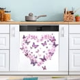 thumbnail image 1 of WOBOGO Purple Butterfly Pink Floral Magnetic Dishwasher Sticker Personalized DIY Beautiful and Practical Home Kitchen Decorations23×16in., 1 of 6