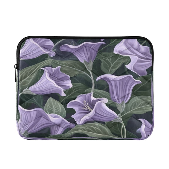 WOBOGO Purple Datura Stramonium Laptop Sleeve 13.4 inch Lightweight Zipper Design Soft Padded Protection Against Scratches and Impacts