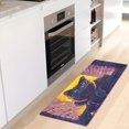thumbnail image 1 of WOBOGO Purple Dusk Cat Pattern Carpet 39x20in Kitchen Bathroom Plush Absorbent Non-Slip Floor Mat, 1 of 8