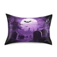 thumbnail image 1 of WOBOGO Purple Full Moon Satin Pillowcase Soft Smooth Envelope Design Comfortable Bedding Essentials 20×26in, 1 of 9