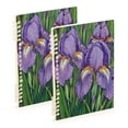 thumbnail image 1 of WOBOGO Purple Iris Notebook College Horizontal Grid Paper Ink Spill Resistant Water Resistant Cover 8.3x5.7x0.4in, 1 of 8
