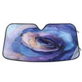 thumbnail image 1 of WOBOGO Purple Petal Ripple Car Windshield Sunshades Autopilot Lightweight Accordion Sun Visor 53×23.5in, 1 of 8