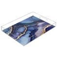 thumbnail image 1 of WOBOGO Purple Ripple Marble Acrylic Serving Trays 15.7x11.8 Inch Spill Proof Clear Decorative Organizer with Handle, 1 of 7