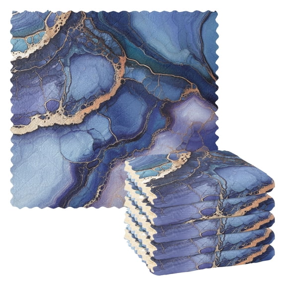 WOBOGO Purple Ripple Marble Kitchen Towels 6pcs Ultra Soft Absorbent Quick Drying Dish Cloths 11×11inch