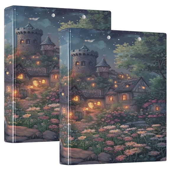 WOBOGO Raccoon Trip File Folders Extra Large Capacity to Hold 200 Sheets of Documents Hard Shell Ring Binder for School Home Office