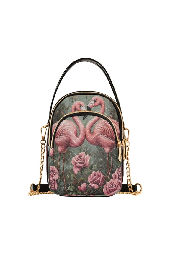 Ragged Pink Flamingo Ladies Chain Shoulder Bag Fashion Designer Handbag Versatile Classic Style