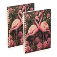 thumbnail image 1 of WOBOGO Ragged Pink Flamingos Notebook College Horizontal Grid Paper Ink Spill Resistant Water Resistant Cover 8.3x5.7x0.4in, 1 of 8